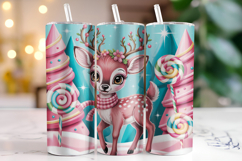 Merry Christmas Deer Tumbler Wrap | Christmas Wrap Product Image 1