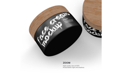 Plastic Jars With Wooden Lids - PSD Mockup Product Image 7