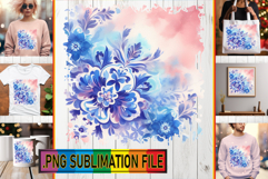 VIBRANT PNG Sublimation Gifts, Watercolor Pattern Product Image 1