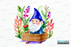 Watercolor Garden Gnome PNG Clipart Product Image 1