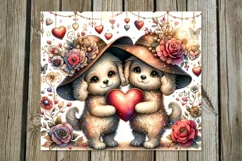 Valentine animals | 4 dog Skinny tumbler designs Product Image 3