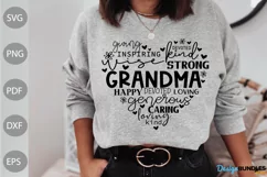 Grandma Heart SVG Cut Files/ Funny Grandma SVG Design Product Image 1