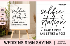 Wedding Sign Saying SVG | Selfie Station Grab A Prop Product Image 1