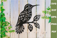 Hummingbird Wall Art Design, Laser cut, Cricut Product Image 1