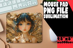 Cheerful Mouse Mat Sublimation PNG, Fairy Product Image 1