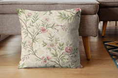 Sand Toile Digital Paper Pack, Vintage Floral Toile, Gingham Product Image 7