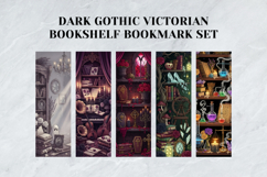 Dark Gothic Victorian Bookshelf Bookmark Set,Antique Library Product Image 7