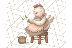 Cottagecore Kitchen Chicken Clipart PNG, Fairytale Style Product Image 3