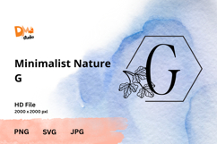 Minimalist Nature Monogram - Elegant Botanical Letter Design Product Image 1