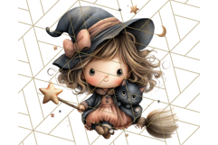 Spooky Little Witches Halloween Clipart PNG Product Image 3
