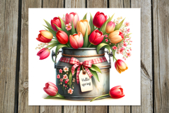 Hello Spring | 4 Skinny tumbler Sublimation designs P2 Product Image 3