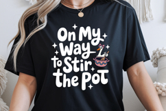 On My Way To Stir The Pot PNG, Funny Goose Clipart Product Image 5