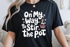 On My Way To Stir The Pot PNG, Funny Goose Clipart Product Image 5