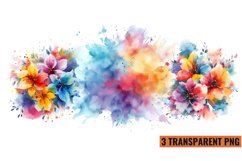 Color Splash Watercolor Clipart, Product Image 1