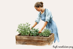 Blue Cozy Spring Home Clipart PNG Product Image 1
