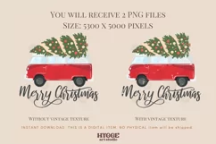 Christmas Van Sublimation | Merry Christmas PNG | Retro PNG Product Image 2