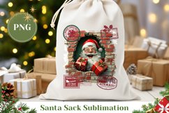 3D Christmas Santa Sack, Santa Claus Gift Bag Design Product Image 1