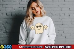 Cute Ghost Clipart, Cute Ghost Clipart Sublimation Product Image 3