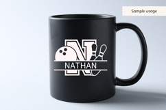 Bowling Monogram SVG Alphabet AZ | Split Letter Product Image 7