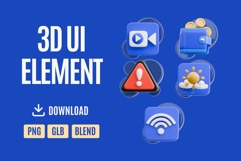 3D App UI Essentials Pack 05 Product Image 1
