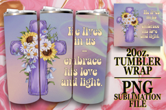 ENCHANTING VIBES 20oz TUMBLER WRAP, Cross Product Image 1