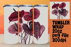 20oz Tumbler Sublimation Wrap - Watercolor Flowers Product Image 1