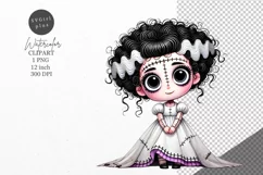 Halloween clipart, Frankenstein's wife clipart, Autumn clipa Product Image 1