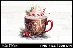 Christmas Coffee Clipart PNG Product Image 1