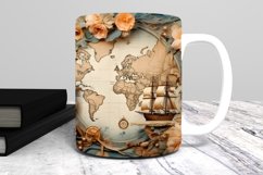 Vintage Floral Maps Seamless Patterns Backgrounds, Product Image 8