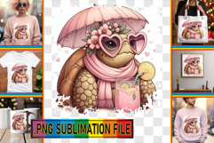 Vibrant TSHIRT Art Ideas PNG, Turtle Product Image 1