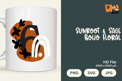 Sunroot &amp; Sage Boho Floral Monogram Product Image 1