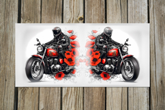 Motorcycle &amp; flowers | bike mug sublimation design PL2 Product Image 3