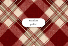 Cozy Red Beige Tartan Plaid Seamless Textile Pattern Product Image 1