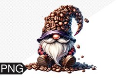 Coffee Gnome Sublimation - Clipart PNG Design Product Image 1