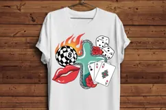 Vintage Gambling Tattoo PNG | Retro Casino Clipart Product Image 4