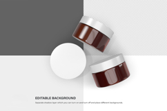 3D Amber Glass Jars - PSD Mockup Product Image 6