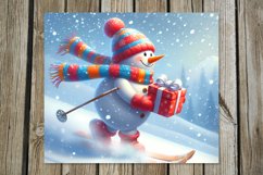 Xmas Snowman | 4 Christmas Skinny tumbler sublimation PL2 Product Image 3