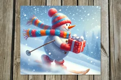 Xmas Snowman | 4 Christmas Skinny tumbler sublimation PL2 Product Image 3