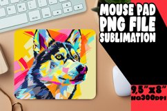 Dynamic Colorful Dog Mouse Pad Sublimation PNG Product Image 1