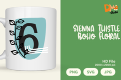 Sienna Thistle Boho Floral Monogram Product Image 1