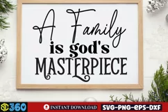 A family is god's masterpiece SVG, Farmhouse Christian SVG Product Image 3