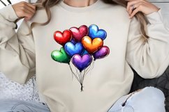 Retro Valentine Clipart PNG Product Image 1