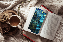 Mystic Van Gogh Watercolor Bookmark Set,Starry Night Art Product Image 6