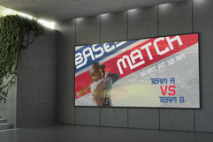 Dugout is a bold and wide baseball typeface Product Image 7