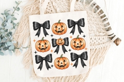 Coquette Pumpkin Png, Preppy Coquette Bow Halloween Png. Product Image 5