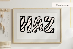 Zebra Print Alphabet SVG, Animal Letters Product Image 7