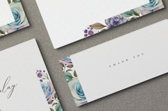 minimalist wedding card invitation with rose and hydrangea Product Image 7