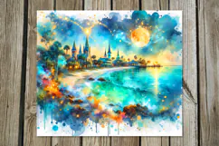 BeachLife | 4 summer Skinny Tumbler Sublimation designs PL2 Product Image 3