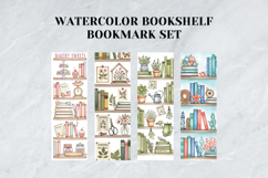 Watercolor Bookshelf Bookmark Set,Artistic Floral Library Product Image 6