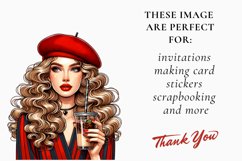 christmas woman clipart, christmas woman sublimation bundle Product Image 2